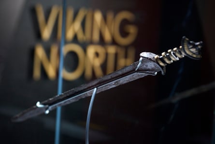 An iron and silver sword