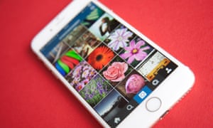 instagram on a phone