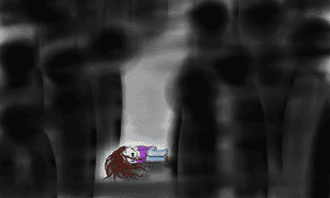 Painting of a depression experience by Cat, South Yorkshire