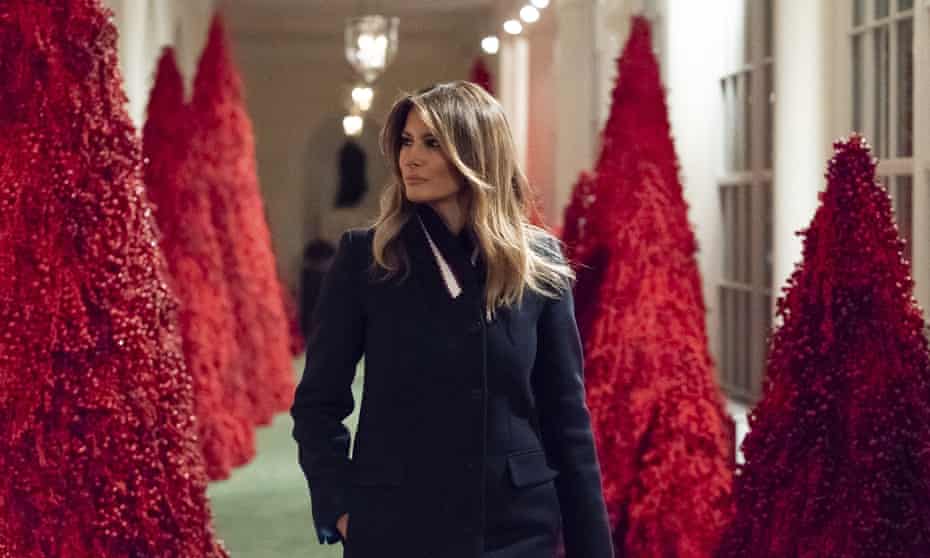 ‘I’m not going to recognize that is a tree,’ said design psychology pioneer Dr Toby Israel of Melania Trump’s holiday decorations, made from red berries. 