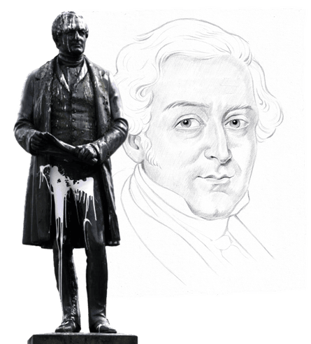 Vandalised statue of Robert Peel