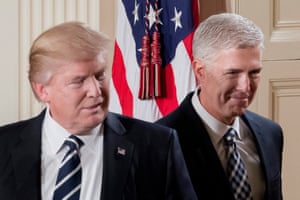 Donald Trump and Neil Gorsuch at the White House.