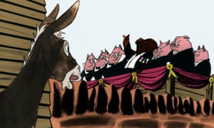 ‘Some animals are more equal than others’ … a still from the 1954 animated film of Animal Farm.