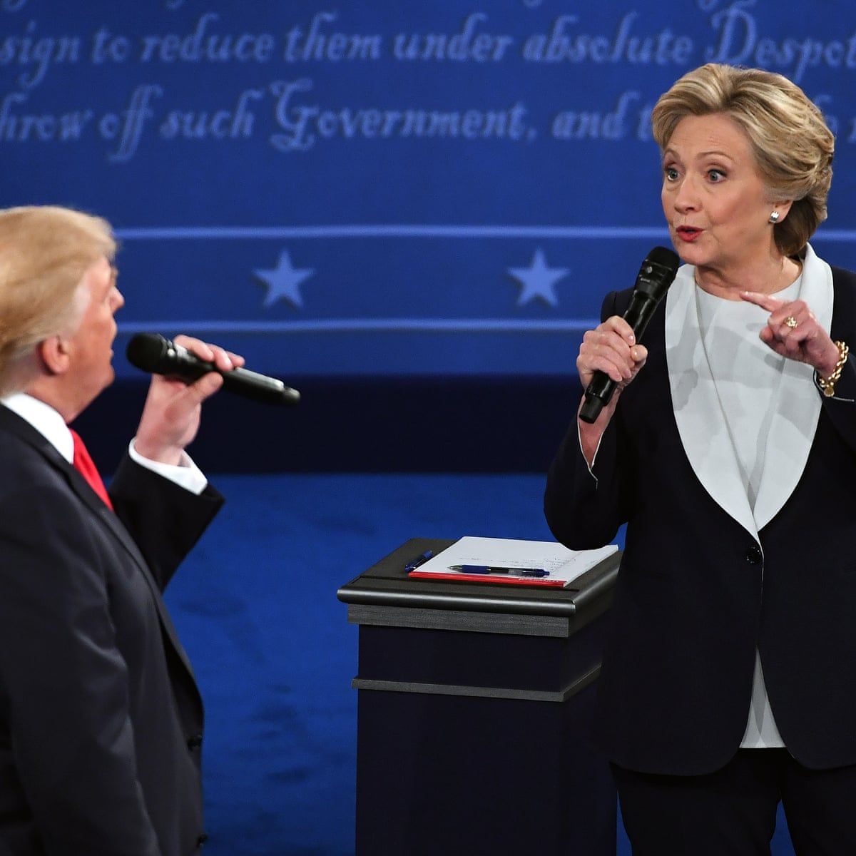 Debate Duets Hillary Clinton And Donald Trump Serenade Each Other Us Elections 2016 The Guardian Debate Duets Hillary Clinton And Donald Trump Serenade Each Other Us Elections 2016 The Guardian