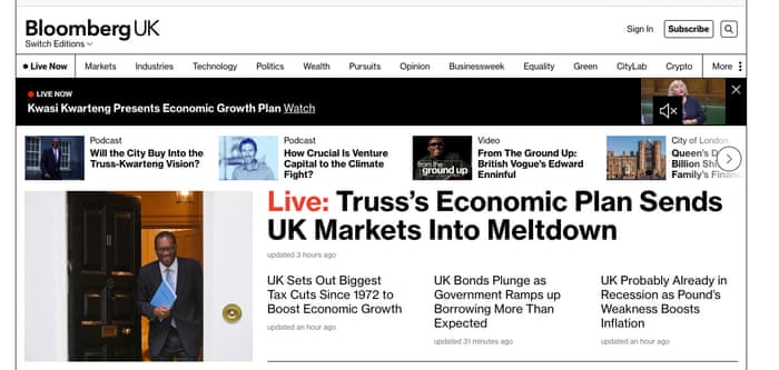 Bloomberg UK homepage