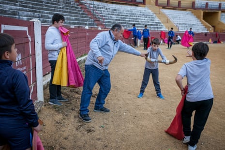 Former bullfighter, Jose, likes to come to the school in Écija to give advice to the aprentices