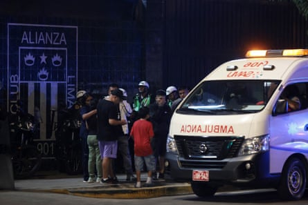 Crowd of fans inside the stadium