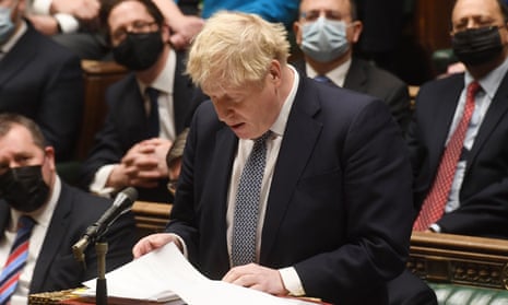 Boris Johnson during Prime Minister's Questions on  12 January 2022