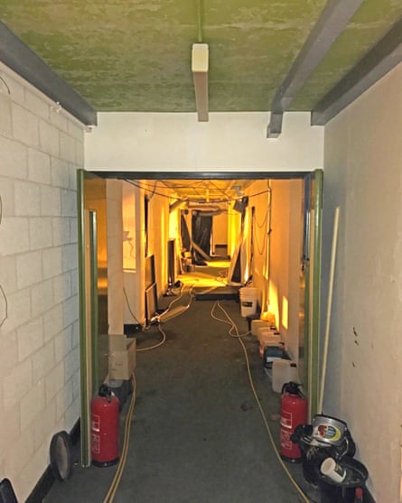 Inside the nuclear bunker.