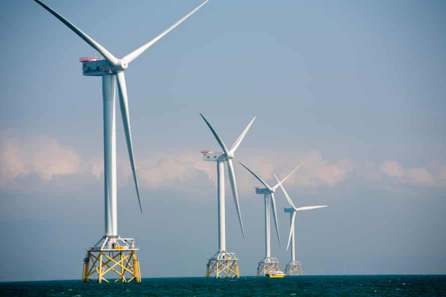 A windfarm in the Irish Sea