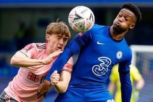 Hudson-Odoi battles with Ben Osborn.