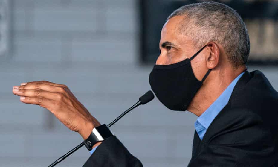 Barack Obama announces positive test for Covid-19 | Barack Obama | The Guardian