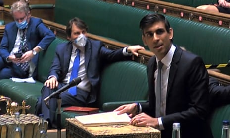 A video grab showing Rishi Sunak speaking in the Commons