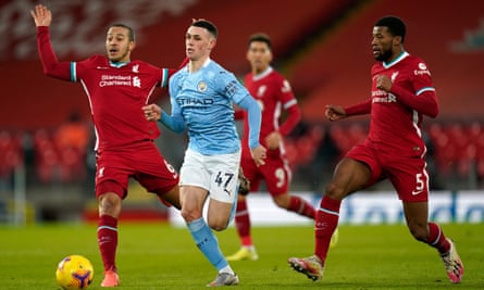 Phil Foden shone in a ‘false nine’ role on Manchester City’s last trip to Anfield, where they won 4-1 behind closed doors.