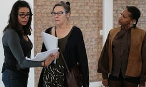 Shobna Gulati, Pauline McLynn and Clare Perkins in rehearsals.