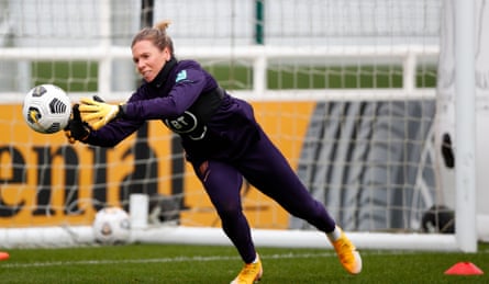 Carly Telford with England this week. Not sure what it would make The Fiver, alarmingly.