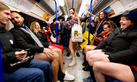 No Trousers Tube Ride brings carnival of underwear to London Underground | London Underground | The Guardian