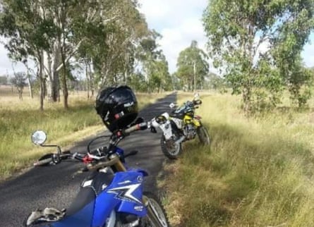 A photo of the road where Steven Hadley was injured after crashing into a cow on his motorbike.