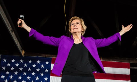 Elizabeth Warren campaigning in New York on 8 March 2019.