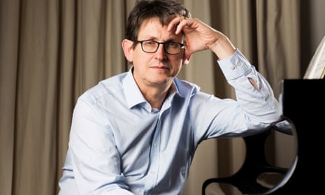 Alan Rusbridger … Preparing to lay down some piano overdubs for the Woog Riots album. Possibly. 