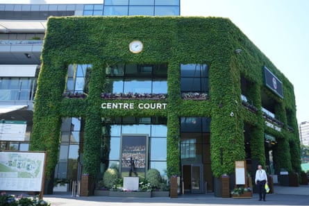 A general view of the ivy-covered outside of Wimbledon’s Centre Court