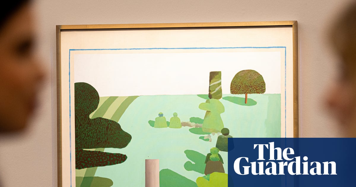 David Hockney’s first English landscape on show for first time in almost 30 years
