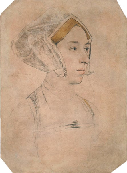 Portrait of a Lady, a sketch thought to be Anne Boleyn c.1534, by Hans Holbein the Younger.