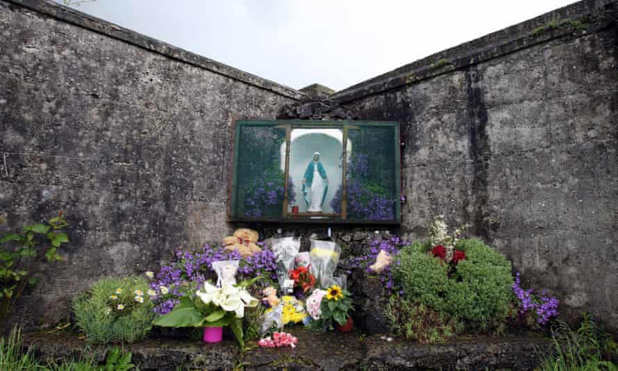 A shrine in Tuam erected in memory of the up to 800 children allegedly buried at the site of the former home.