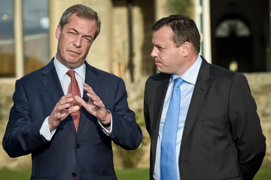 Nigel Farage (left) with Arron Banks, millionaire backer of Ukip