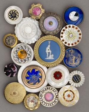 A collection of pearl and metal buttons made in Birmingham between 1780 and 1820