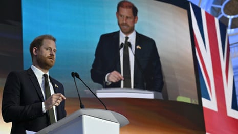 Prince Harry tells Putin 'there is still a moment to stop this war', at Kyiv conference | Prince Harry | The Guardian