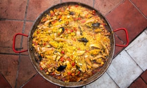 A dish of paella