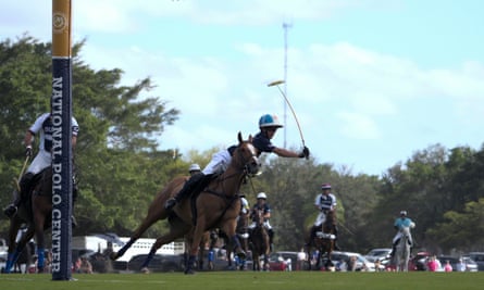 Riders on horses with mallets