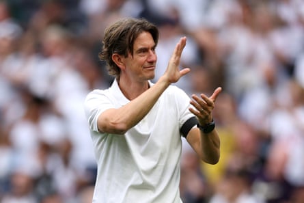 Thomas Frank acknowledges the home fans after Spurs beat Burnley 3-0