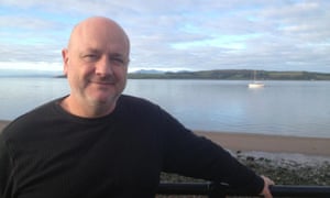 Chris Young in Largs, Scotland, as part of his Walk a Mile in My Shoes journey.