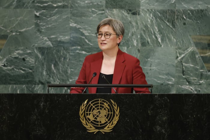 Penny Wong addresses the the UN general assembly