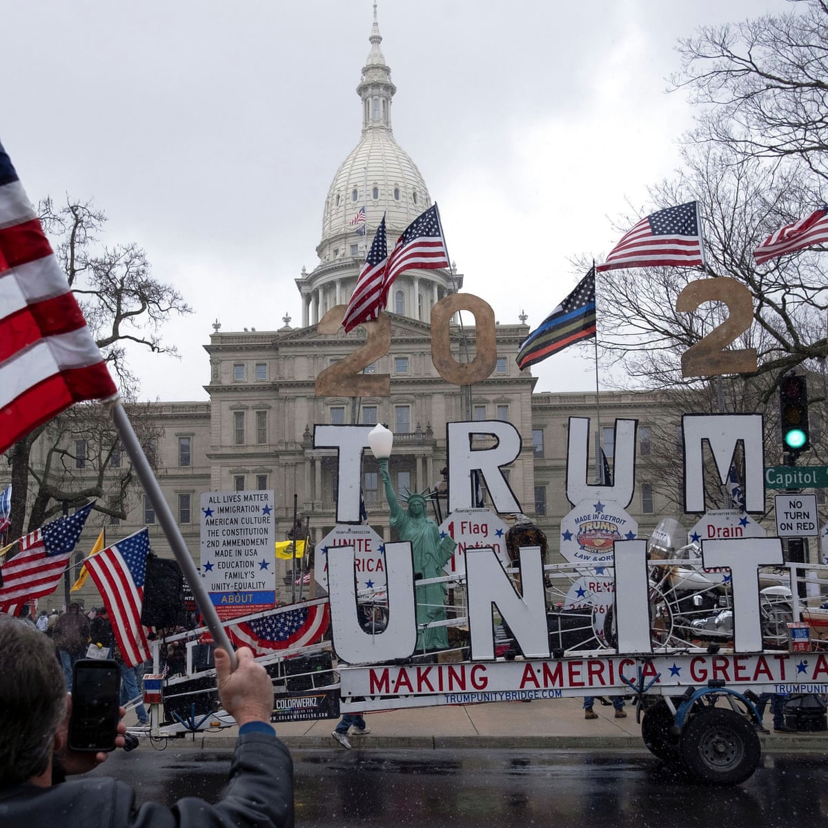 First Thing Michigan Protesters Would Rather Lock Her Up Than Lock Down The Guardian First Thing Michigan Protesters Would Rather Lock Her Up Than Lock Down The Guardian