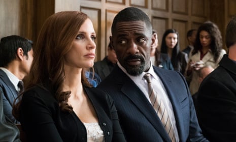 Jessica Chastain and Idris Elba in Molly’s Game.