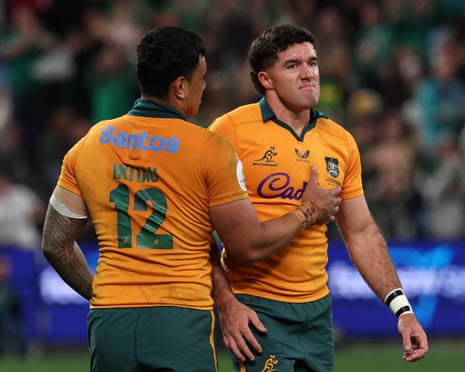 Ben Donaldson is consoled by Len Ikitau