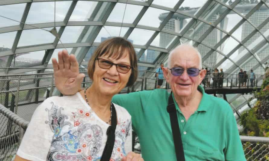 Sue and Bruce Hays on holiday in Singapore before he became sick