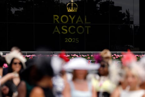 General view of the Royal Ascot logo ahead of the day’s races.