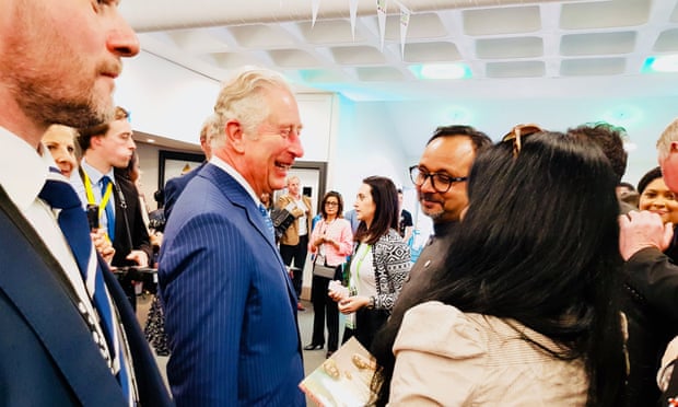 Anita Sethi meeting Prince Charles at the Commonwealth People’s Forum in London