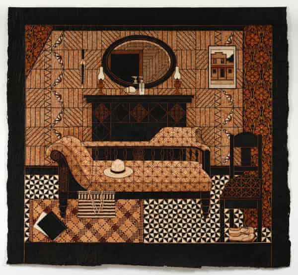Soon, the Wind Will Turn (2021), a work on bark cloth (masi) by Robin White with Ebonie Fifita.