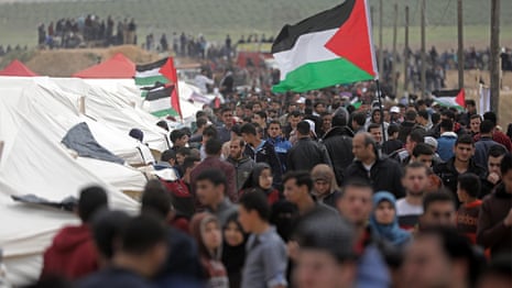Palestinians killed by Israeli forces in Gaza protest – video report