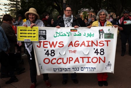Protesters gather in Sydney.