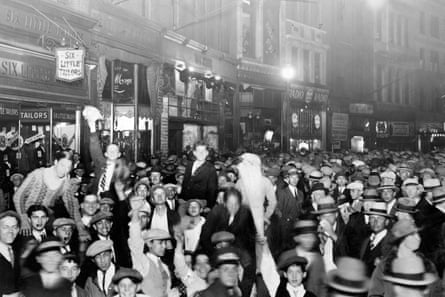 Fans in Boston fans gather to listen to the fight