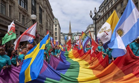 The annual Pride Parade in London in 2017.