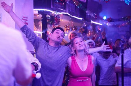 The pair at a Christmas do