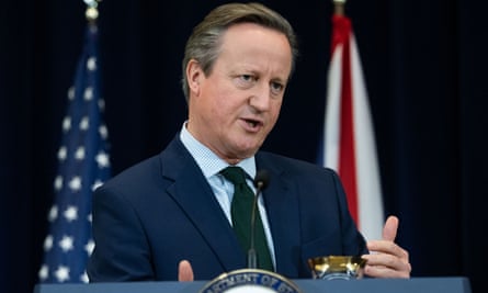 British foreign secretary David Cameron in Washington DC on 7 December 2023.