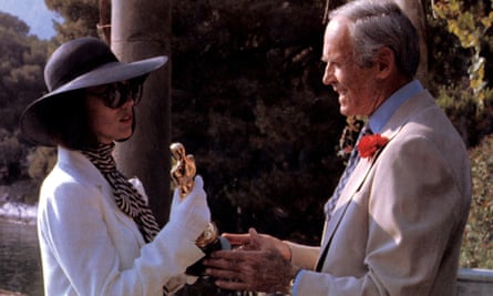 Marthe Keller and Henry Fonda in Wilder’s Fedora (1977).